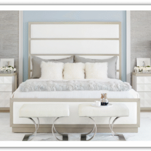 Bernhardt Axiom Fabric Upholstered Wood-framed Panel Bed
