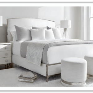 Bernhardt Silhouette Sleigh Headboard Bed with Upholstered Side Rails (King/Queen)