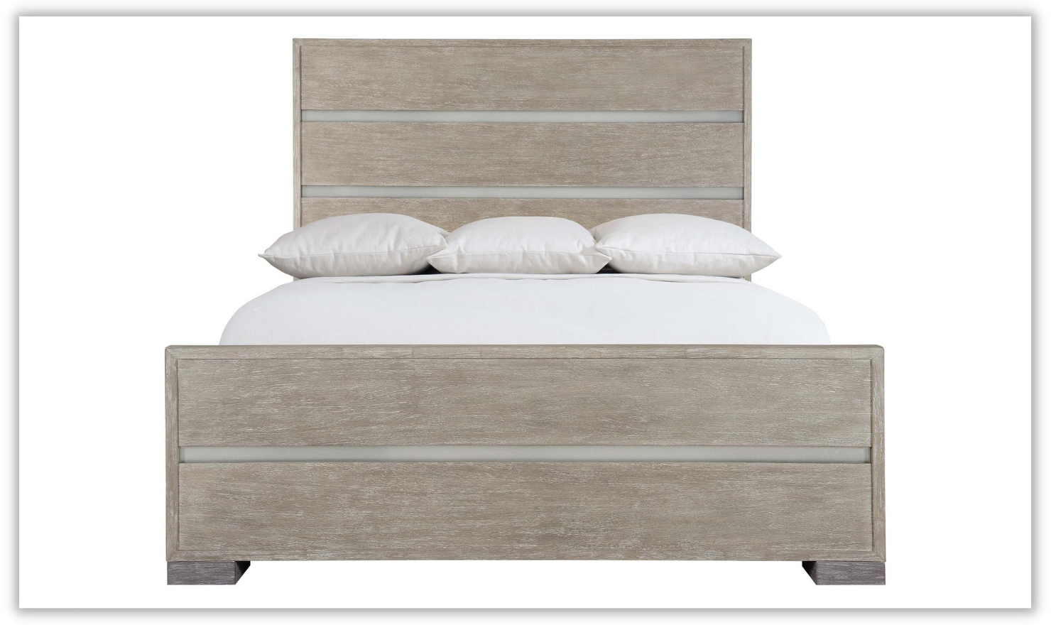 Bernhardt Foundations Brown Panel Wood Bed in Dark Shale Finish - Image 4