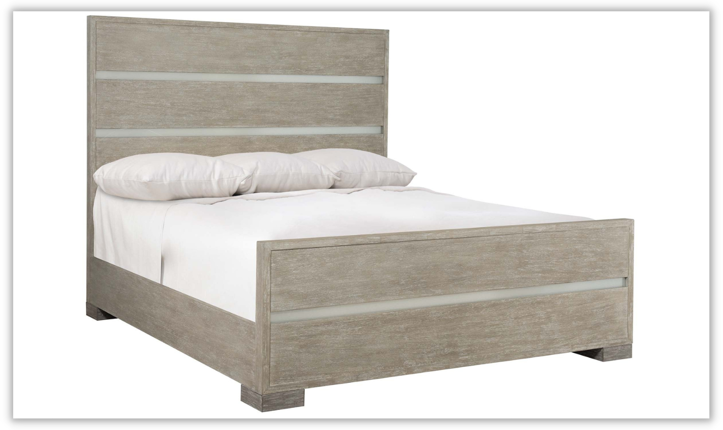 Bernhardt Foundations Brown Panel Wood Bed in Dark Shale Finish - Image 2