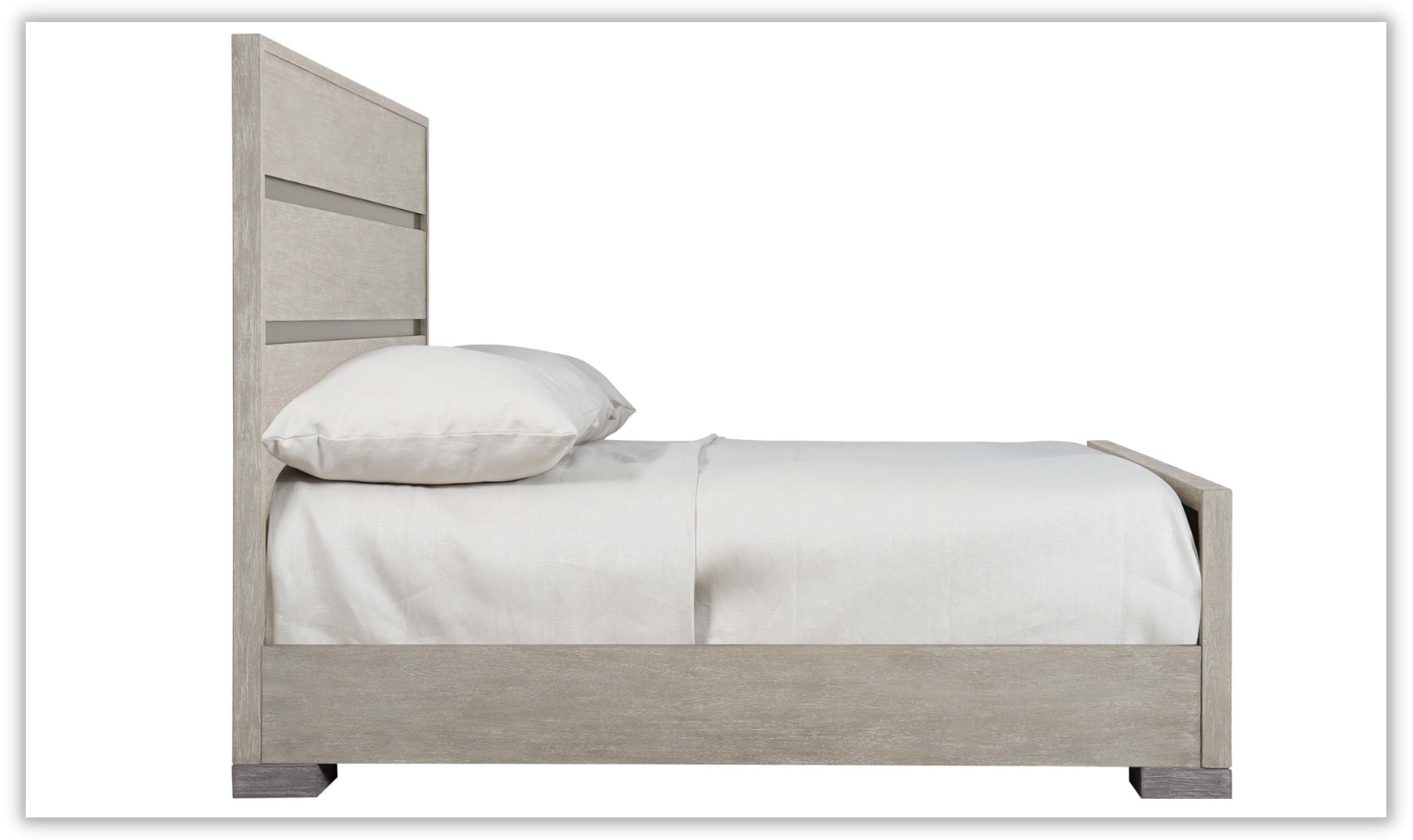 Bernhardt Foundations Brown Panel Wood Bed in Dark Shale Finish - Image 3