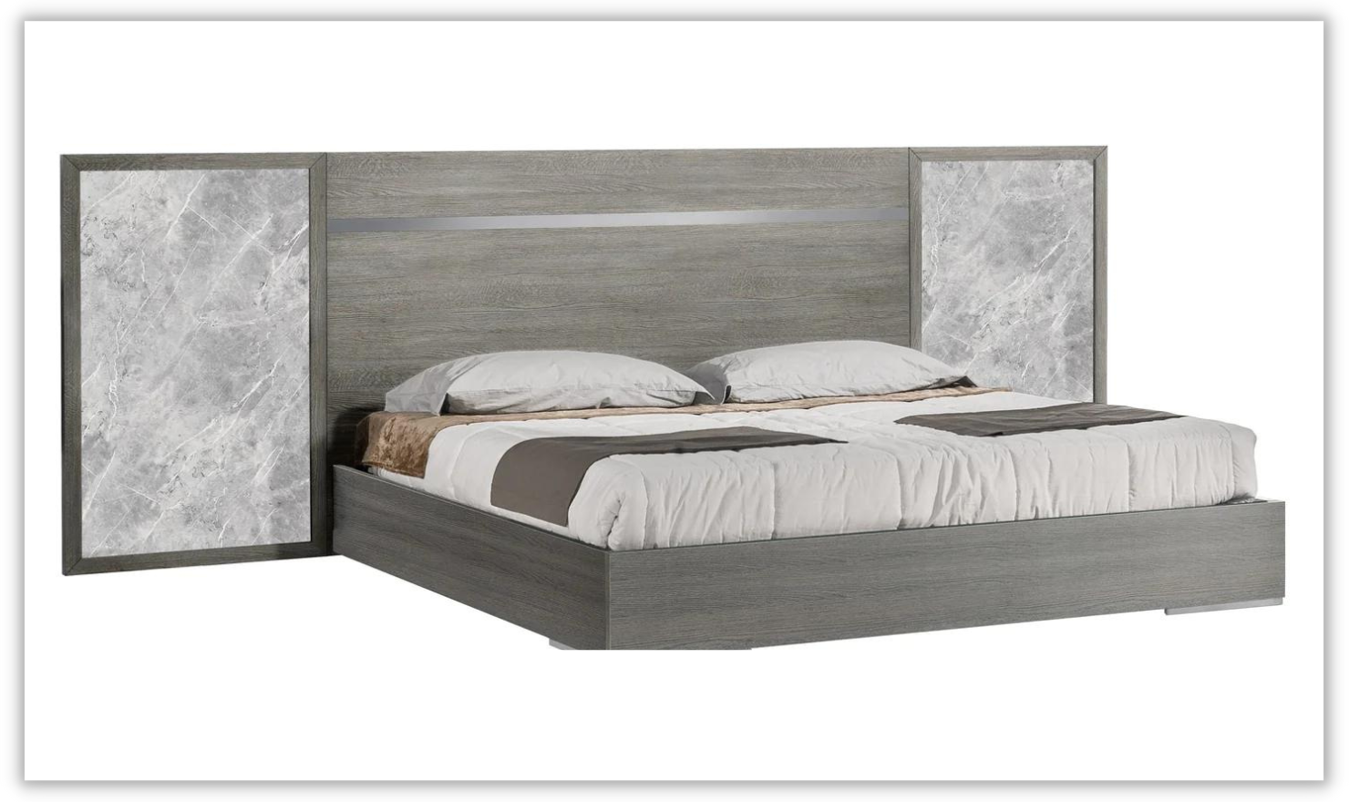Jennifer Italia Victoria Premium Bed In Light Gray (Queen / King) - Image 4