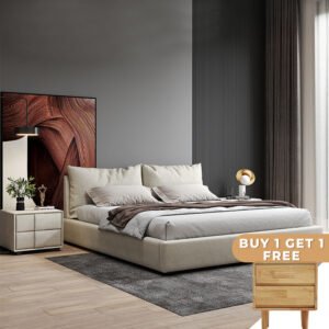Minimalist Air Leather Double Bed
