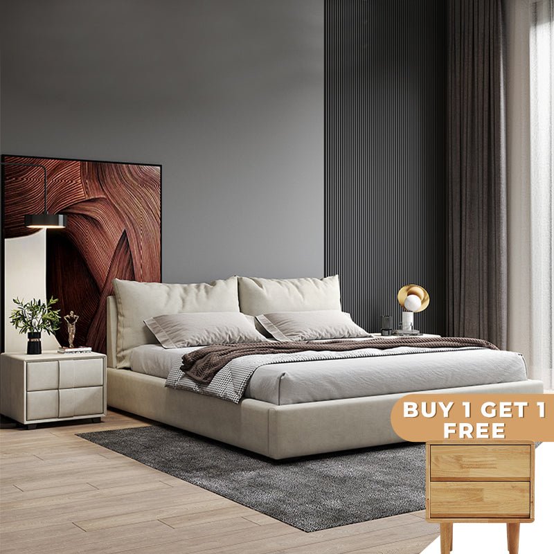 Minimalist Air Leather Double Bed